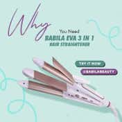 Babila Eva 3 In 1 Hair Straightener BHS-E51 - Multicolour (1 pc)