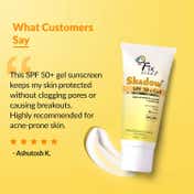 Fixderma Sunscreen - SPF 50+ PA+++ Shadow Sunscreen SPF 50+ Gel For Oily Skin, UVA-UVB Protection (40g)