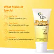 Fixderma Sunscreen - SPF 50+ PA+++ Shadow Sunscreen SPF 50+ Gel For Oily Skin, UVA-UVB Protection (40g)