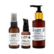 Love Earth Vitamin C Kit - Vitamin C Face Wash With Vitamin C Face Serum & Sunscreen (3pcs)