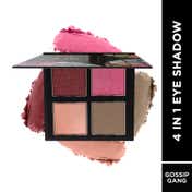 Faces Canada 4 IN 1 Eyeshadow Palette - Gossip Gang 04, Shimmer & Matte, Satin Matte Finish (4.8 g)