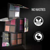 Faces Canada 4 IN 1 Eyeshadow Palette - Gossip Gang 04, Shimmer & Matte, Satin Matte Finish (4.8 g)