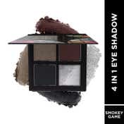 Faces Canada 4 IN 1 Eyeshadow Palette - Smokey Game 07, Shimmer & Matte, Satin Matte Finish (4.8 g)