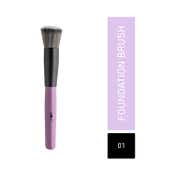 Plum Soft Blend Foundation Brush - 01 Purple & Black