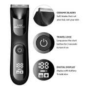 Zlade Ballistic Pro Full-Body Manscaping Trimmer with Ceramic Blades Waterproof (430 g)
