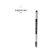 Europe Girl 94 Double Ends Angled Eyebrow Brush & Spoolie Brush - Black & Silver