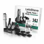 LetsShave Beard Body & Balls All In One Trimmer for Men - Black & Green