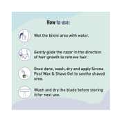 Sirona Reusable Bikini Hair Removal Razor For Women - White, Blue