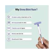 Sirona Reusable Bikini Hair Removal Razor For Women - White, Blue