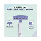 Sirona Reusable Bikini Hair Removal Razor For Women - White, Blue