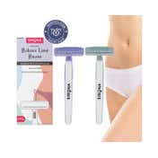 Sirona Reusable Bikini Hair Removal Razor For Women - White, Blue, Grey (2 Pcs)