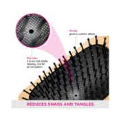 Bronson Professional Paddle With Strong & Flexible Nylon Bristles Wooden Hair Brush