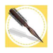Bronson Professional Round Wooden Hair Brush - Dark Brown