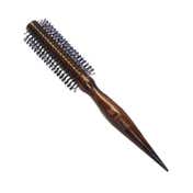 Bronson Professional Round Wooden Hair Brush - Dark Brown