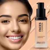 Faces Canada Flawless Matte Foundation - Rose Ivory 011, 12 HR Hydration + SPF 18 (30 ml)