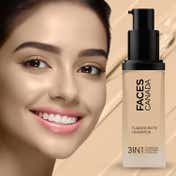 Faces Canada Flawless Matte Foundation - Absolute Ivory 012, 12 HR Hydration + SPF 18 (30 ml)