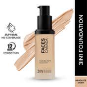 Faces Canada Flawless Matte Foundation - Absolute Ivory 012, 12 HR Hydration + SPF 18 (30 ml)