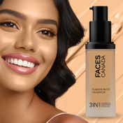 Faces Canada Flawless Matte Foundation - Soft Sand 041, 12 HR Hydration + SPF 18 (30 ml)
