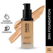 Faces Canada Flawless Matte Foundation - Soft Sand 041, 12 HR Hydration + SPF 18 (30 ml)