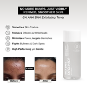 The Formularx 6% AHA BHA Exfoliator with 5% Glycolic & 1% Salicylic Acid for Rough Skin (100 ml)