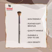 Bronson Professional Classic Powder Makeup Brush - Silver, Pink