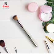 Bronson Professional Classic Powder Makeup Brush - Silver, Pink