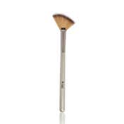 Bronson Professional Classic Angled Fan Makeup Brush - Silver, Pink