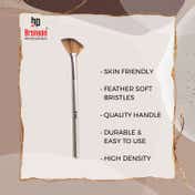 Bronson Professional Classic Angled Fan Makeup Brush - Silver, Pink
