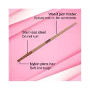 Bronson Professional Nail Art Ombre Brush & Gel Liner Brush Set - Brown (5pcs)