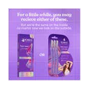 Bombae GlamUP Reusable & Painless Beauty Face Razor - Purple (3Pcs)