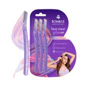 Bombae GlamUP Reusable & Painless Beauty Face Razor - Purple (3Pcs)