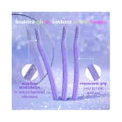 Bombae GlamUP Reusable & Painless Beauty Face Razor - Purple (3Pcs)
