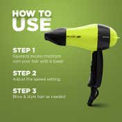 Ikonic Me Mini Speedy Hair Dryer - Black & Yellow (1 pc)