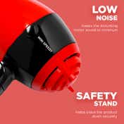 Ikonic Me Mini Speedy Hair Dryer - Black & Red (1 pc)