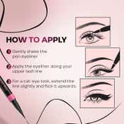 Faces Canada Magneteyes Fresh Eyeliner Pen - Black, All - Day Waterproof & Smudgeproof (1 ml)