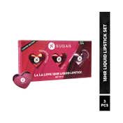 SUGAR Cosmetics La La Love Liquid Lipstick Set - 01 Cherry Crush, 03 Berry Bliss & 05 Pink Platonic (3pcs)