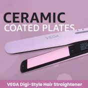 Vega Digi Style Hair Straightener for Women with 5 Temperature Settings & Quick Heat Up (VHSH-31)