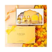 Kimirica Vivah Experience Wedding Gift Set for Couple Contains Bath Salt, Body Lotion, Bathing Bar and Hand Cream