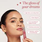 Gush Beauty Glaze Lip Oil Gloss High Shine & Hydrating Lip Gloss - Sheer Sparkle (2.8 ml)