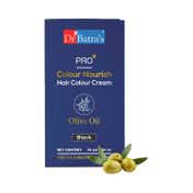 Dr Batras Pro+ Colour Nourish Hair Colour Cream for Rich Hair Color, Enriched with Amla-Black (120g)