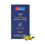 Dr Batras Pro+ Colour Nourish Hair Colour Cream for Rich Hair Color, Enriched with Amla-Brown (120g)