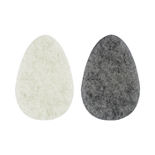 Ecotools Charcoal & Rose Facial Sponges Set - White & Grey (2 pcs)