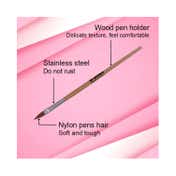 Bronson Professional Nail Art Acrylic Brush Set For Liquid & Powder No.8 - Brown