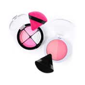 Bronson Professional Pizza Puff Triangle Makeup Beauty Blender Sponge Powder Puff - Black (2 pcs)