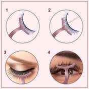 Bronson Professional Eyelash Curler Extension Applicator Remover Clip False Eyelashes Nipper - Pink