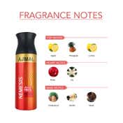 AJMAL Afterglow, Captivate Advanced & Nemesis Deodorant Spray For Unisex Set - (3 Pcs)