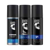 Beardo Iceman, Darkside & Spy Body Spray For Men Set (3 pcs)