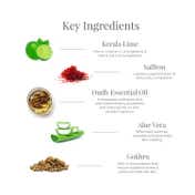 Forest Essentials Travel Size Silkening Shower Wash with Lime, Saffron & Oudh Natural Body Wash (50ml) - Key Ingredients