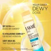 Lakme 5% Hyaluronic water-light Sunscreen gel SPF 50 Pa++++ For Oily Skin Plump & Hydrated skin (56 g)