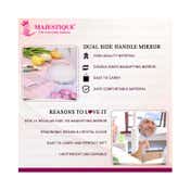 Majestique Dual Side 1X-10X Magnifying Large Handheld Mirror (1 pc)
